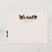 Niedliche Hunde Wachdienst Mitteilungskarte (Vorne/Hinten)