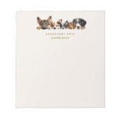 Niedliche Hunde wachsen Service-Geschäft Notizblock (Vorderseite)