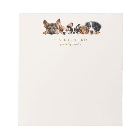 Niedliche Hunde wachsen Service-Geschäft Notizblock (Vorderseite)