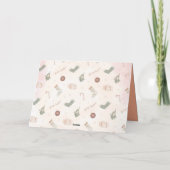 Niedliche Hunde Wasserfarbe Frohe Weihnachten (Rückseite)