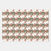 Niedliche Hunde Weihnachten Geschenkpapier Set (Vorderseite)