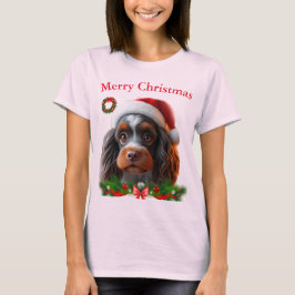 Niedliche Hunde Weihnachten T - Shirt