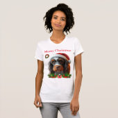 Niedliche Hunde Weihnachten T - Shirt (Vorne ganz)
