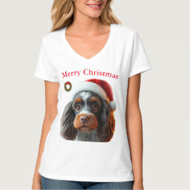 Niedliche Hunde Weihnachten T - Shirt