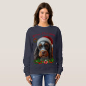 Niedliche Hunde Weihnachten T - Shirt (Vorne ganz)