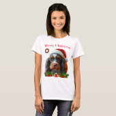 Niedliche Hunde Weihnachten T - Shirt (Vorne ganz)