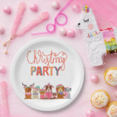 Niedliche Hunde Weihnachts-Party Pappteller (Party)