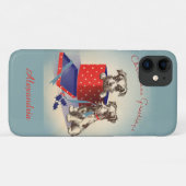 Niedliche Hunde, Weihnachtsgrüße im Jahrgang Case-Mate iPhone Hülle (Rückseite (Horizontal))