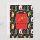 Niedliche Hunde Weihnachtskarte Feiertagskarte (Vorderseite)