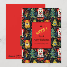 Niedliche Hunde Weihnachtskarte