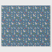 Niedliche Hunde Weihnachtsmuster Geschenkpapier (Flach)