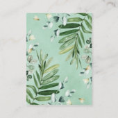 Niedliche Hunde Windeln Raffle Greenery Welpe Baby Begleitkarte (Rückseite)