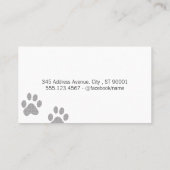 Niedliche Hundeausdrucke Visitenkarte (Rückseite)