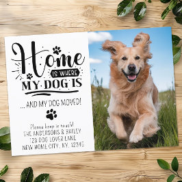 Niedliche Hundebewegung haben wir angepasstes Foto Ankündigung