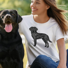 Niedliche Hundebilddarstellung für Schwarze Labrad T-Shirt