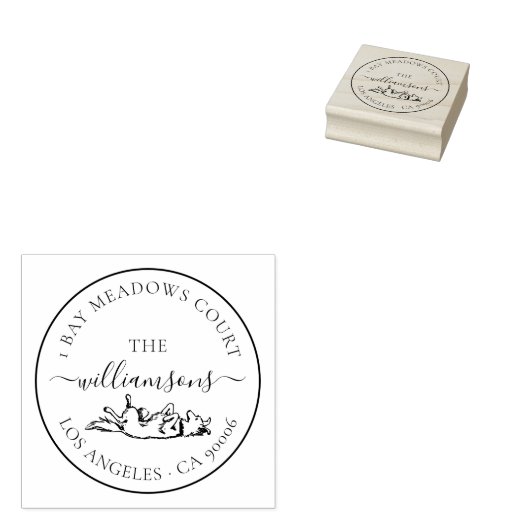 Niedliche Hundefamilie Elegante benutzerdefinierte Gummistempel (Stempel)