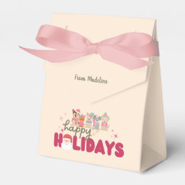 Niedliche Hundefamilie oder -betrieb Flat Holiday Geschenkschachtel