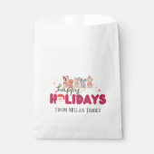 Niedliche Hundefamilie oder -betrieb Flat Holiday Geschenktütchen (Vorderseite)