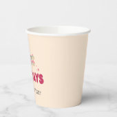 Niedliche Hundefamilie oder -betrieb Flat Holiday Pappbecher (Links)