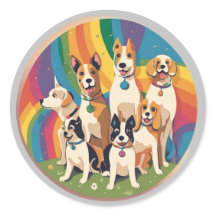 Niedliche Hundefamilie