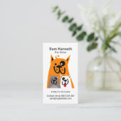 Niedliche Hundefamilie Sitzmöbel Visitenkarte (Stehend Vorderseite)