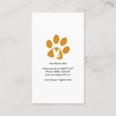 Niedliche Hundefamilie Sitzmöbel Visitenkarte (Rückseite)