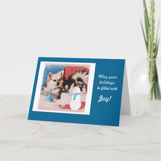 Niedliche Hundefeiertags-Karte Feiertagskarte (Vorderseite)