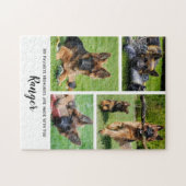 Niedliche Hundefoto-Collage - Foto mit weißem Rahm Puzzle (Horizontal)