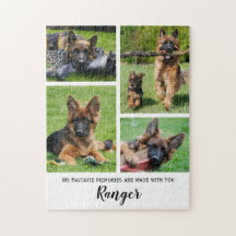 Niedliche Hundefoto-Collage - Foto mit weißem Rahm