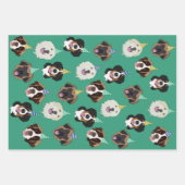Niedliche Hundefressen zum Geburtstag Geschenkpapier Set (Vorderseite 2)