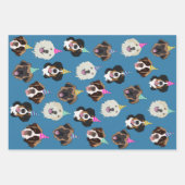 Niedliche Hundefressen zum Geburtstag Geschenkpapier Set (Vorderseite)