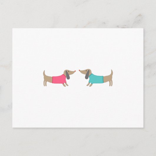 Niedliche Hundefreunde Postkarte (Vorderseite)