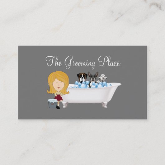 Niedliche Hundefutter und Salon Visitenkarte (Vorderseite)