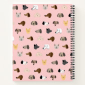 Niedliche Hundegegenstände Rosa Personalisiertes S Notizblock (Rückseite)