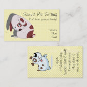 Niedliche Hundegeschäfts-Karten Telefonnummerkarte (Vorne/Hinten)