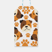 Niedliche Hundegesicht Geschenkanhänger (Rückseite)