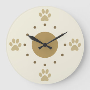 Niedliche Hundehalterung Große Wanduhr