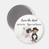 Niedliche Hundehohe retten Dattelmagnet Magnet (Vorderseite/Rückseite)