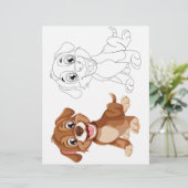 Niedliche Hundeinfärbungsseite (Stehend Vorderseite)