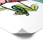 Niedliche Hundekatzenfreunde machen die Welt wunde Poster (Ecke)