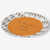 Niedliche Hundekinder Moderner individuelle Name Pappteller (Schrägansicht)