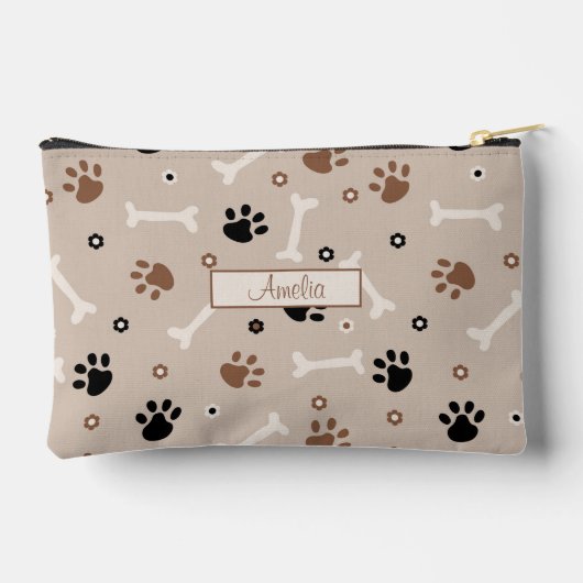 Niedliche Hundekuchen und Knochenstücke und indivi Zubehörtasche (Rückseite)