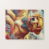 Niedliche Hundemalerei Puzzle (Horizontal)