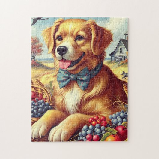 Niedliche Hundemalerei Puzzle (Vertikal)