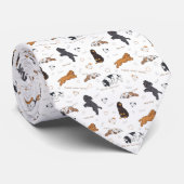 Niedliche Hundemuster für Spaniels Krawatte (Gerollt)