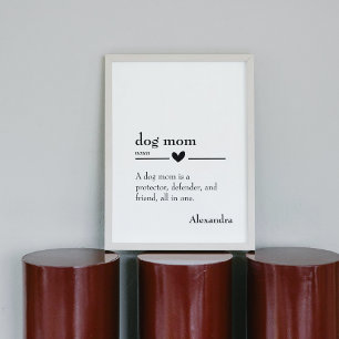 Niedliche Hundemutter-Definition-individuelle Name Poster
