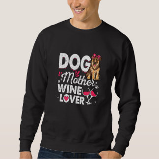 Niedliche Hundemutter Wine German Shepherd Dog Mut Sweatshirt