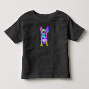 Niedliche Hunderasse, farbenfrohe Bulldogin, franz Kleinkind T-shirt