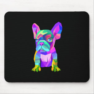 Niedliche Hunderasse, farbenfrohe Bulldogin, franz Mousepad