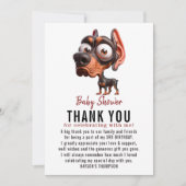 Niedliche Hundescharbe Babydusche Dankeskarte (Vorderseite)